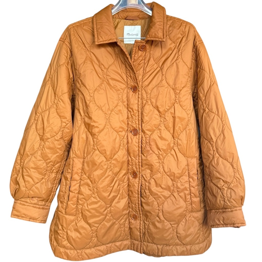 Madewell Plus Airpuff Burnt Orange Shirt-Jacket Sz 1X - Picture 2 of 8